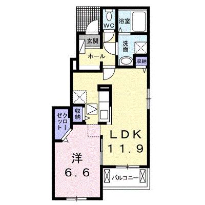 エレガンテ　Ⅰ 101【管理NO：1-025336601-01010】 ★家具家電は申し込み後に搬入します★の外観画像