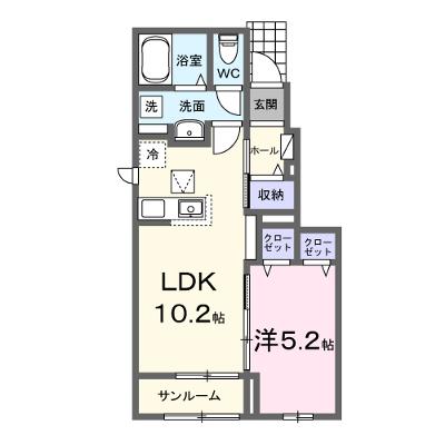 フェリーチェ 102【管理NO：1-028161301-01020】 ★家具家電は申し込み後に搬入します 2026年08月中旬入居可能の外観画像