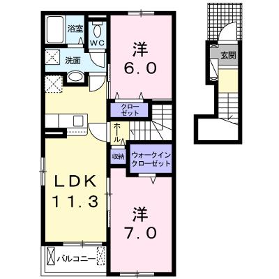 ヴィラ・トレ・ラーモ　Ｃ 202【管理NO：1-025973203-02020】 ★家具家電は申し込み後に搬入します★ ★2026年08月中旬入居可能★の外観画像