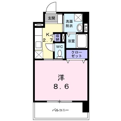 グラーツィア畠中 207【管理NO：1-019607401-02060】 ★家具家電は申し込み後に搬入します★の外観画像