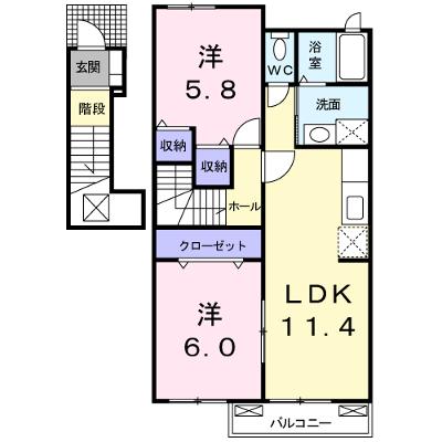 ベル・コリーヌⅡ 203【管理NO：1-015417302-02030】 ★家具家電は申し込み後に搬入します 2026年08月下旬入居可能の外観画像