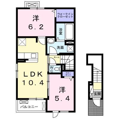レガリアⅠ 202【管理NO：1-027058201-02020】 ★家具家電は申し込み後に搬入します★ ★2026年08月下旬入居可能★の外観画像