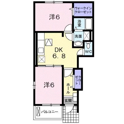 ラージ　Ｋ 101【管理NO：1-015795001-01010】 ★家具家電は申し込み後に搬入します★ ★2026年08月下旬入居可能★の外観画像
