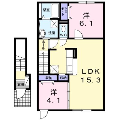 メゾン　ジャンティーユ 202【管理NO：1-021646601-02020】 ★家具家電は申し込み後に搬入しますの外観画像