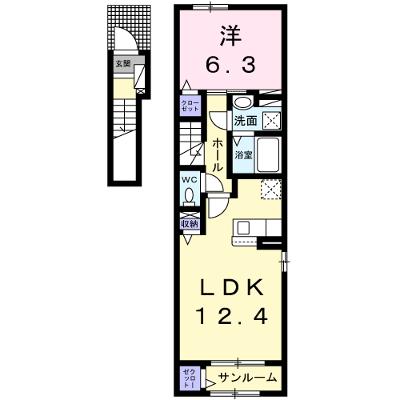 グランド　ルーチェ　寺内 201【管理NO：1-026702401-02010】 ★家具家電は申し込み後に搬入します★ ★2026年08月下旬入居可能★の外観画像