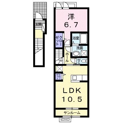 ラ・ボヌール 202【管理NO：1-019595401-02020】 ★家具家電は申し込み後に搬入します 2026年08月中旬入居可能の外観画像