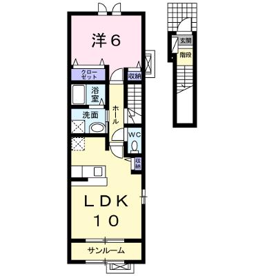 イノセントハウスＡ 201【管理NO：1-015679201-02010】 ★家具家電は申し込み後に搬入します★ ★2026年09月上旬入居可能★の外観画像