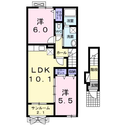 オー　メリー　バンチュ 203【管理NO：1-021860001-02030】 ★家具家電は申し込み後に搬入します★ ★2026年08月下旬入居可能★の外観画像