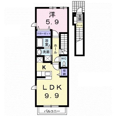 プラシード 202【管理NO：1-011750201-02020】 ★家具家電は申し込み後に搬入します★ ★2026年08月下旬入居可能★の外観画像