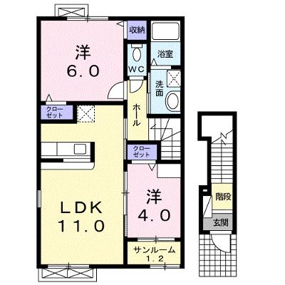 エスパス　コンフォルト 201【管理NO：1-017224601-02010】 ★家具家電は申し込み後に搬入します 2026年08月下旬入居可能の外観画像