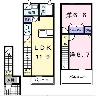 ウエストヴィレッジ 207【管理NO：1-011886701-02070】 ★家具家電は申し込み後に搬入しますの外観画像