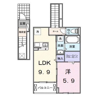 仮称　シエル白岡　Ⅱ 206【管理NO：1-028414902-02060】 ★家具家電は申し込み後に搬入します★ ★2027年02月上旬入居可能★の外観画像