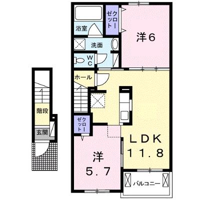 ユニゾンⅡ 203【管理NO：1-021500001-02030】 ★家具家電は申し込み後に搬入します 2026年08月下旬入居可能の外観画像