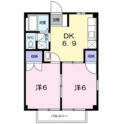 ファンタジアⅠ 201【管理NO：1-006691301-02010】 ★家具家電は申し込み後に搬入します 2026年08月下旬入居可能の外観画像
