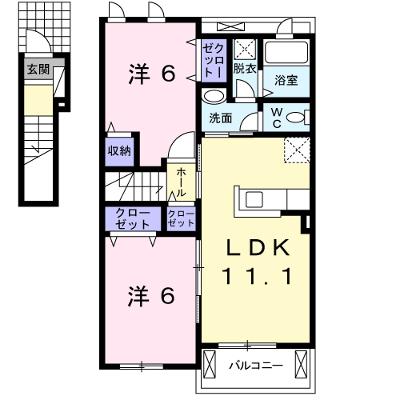 グランデエリアールⅡ 202【管理NO：1-021059601-02020】 ★家具家電は申し込み後に搬入します★ ★2026年12月中旬入居可能★の外観画像