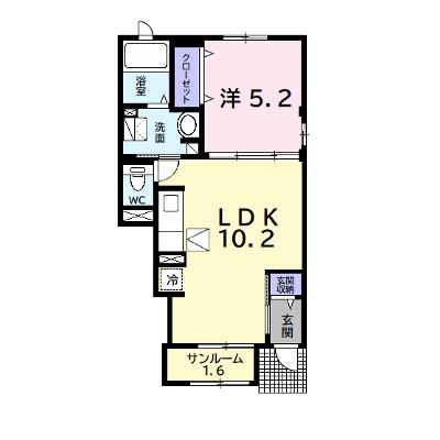 はなあかり 103【管理NO：1-025915601-01030】 ★家具家電は申し込み後に搬入します★ ★2026年08月上旬入居可能★の外観画像