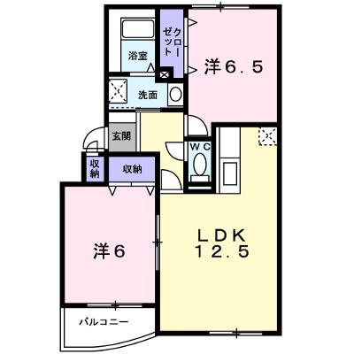 ラ・クレⅡ 203【管理NO：1-012663901-02030】 ★家具家電は申し込み後に搬入します 2026年08月中旬入居可能の外観画像