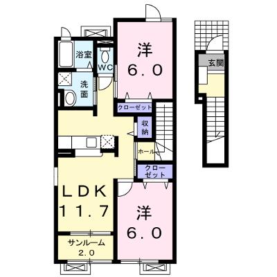 パルコプレッソＢ 203【管理NO：1-014634602-02030】 ★家具家電は申し込み後に搬入します★ ★2026年08月中旬入居可能★の外観画像