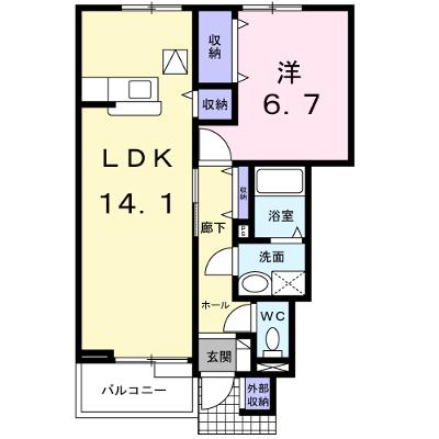 リーブルⅢ 102【管理NO：1-011502402-01020】 ★家具家電は申し込み後に搬入します 2026年07月下旬入居可能の外観画像