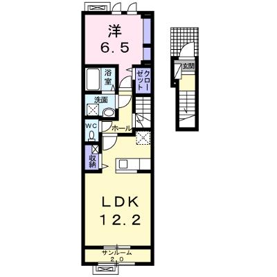 フレスクーラ県 203【管理NO：1-023335001-02030】 ★家具家電は申し込み後に搬入します 2026年08月下旬入居可能の外観画像
