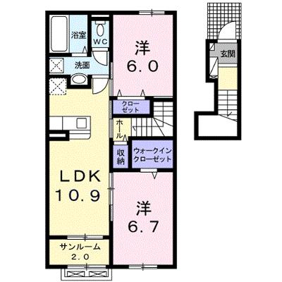 ベルファジャーノ 203【管理NO：1-026256801-02030】 ★家具家電は申し込み後に搬入します 2026年08月下旬入居可能の外観画像