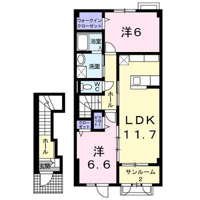レジーナⅢ 202【管理NO：1-012490401-02020】 ★家具家電は申し込み後に搬入します★の外観画像