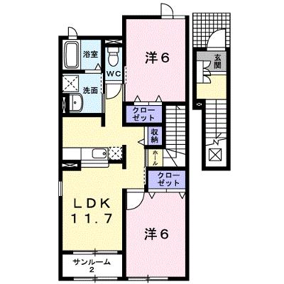 ヴィラ・リーブズ　Ｃ 203【管理NO：1-013480301-02030】 ★家具家電は申し込み後に搬入します 2026年09月上旬入居可能の外観画像