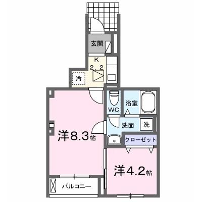 リリー 102【管理NO：1-027486601-01020】 ★家具家電は申し込み後に搬入します★ ★2026年09月中旬入居可能★の外観画像