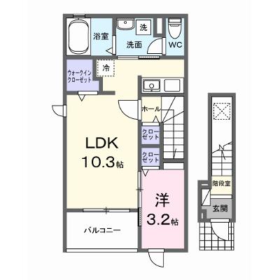 エイス　クラウディア 201【管理NO：1-028589801-02010】 ★家具家電は申し込み後に搬入します★の外観画像
