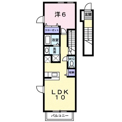 オーシャンブルーＢ 203【管理NO：1-012059801-02030】 ★家具家電は申し込み後に搬入します★ ★2026年08月下旬入居可能★の外観画像
