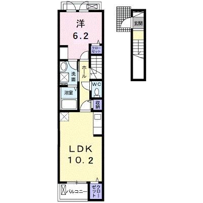 ブリッランテ 202【管理NO：1-026877601-02020】 ★家具家電は申し込み後に搬入しますの外観画像
