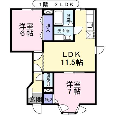 フラワータウン亀山Ⅱ 103【管理NO：1-010310102-01030】 ★家具家電は申し込み後に搬入します 2026年09月中旬入居可能の外観画像