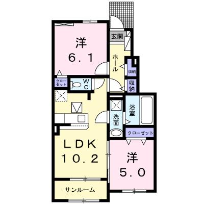 ボナールⅡ 102【管理NO：1-026333302-01020】 ★家具家電は申し込み後に搬入します★ ★2026年10月中旬入居可能★の外観画像