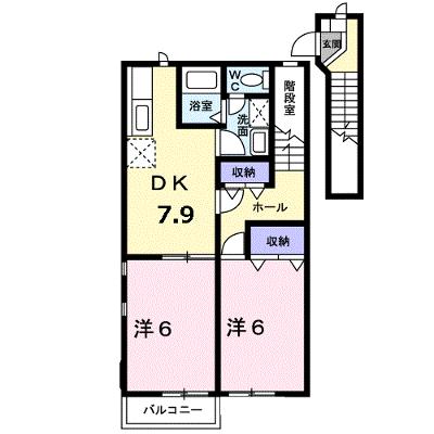 シャトレー富堂Ａ 203【管理NO：1-007566801-02030】 ★家具家電は申し込み後に搬入します★の外観画像