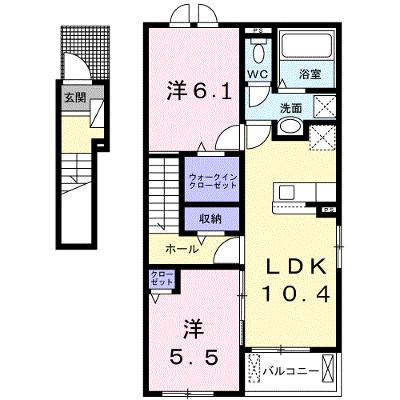 グランメゾン雅 201【管理NO：1-026800201-02010】 ★家具家電は申し込み後に搬入します 2026年07月下旬入居可能の外観画像