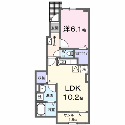 フロレゾンＢ 103【管理NO：1-028500902-01030】 ★家具家電は申し込み後に搬入します★ ★2026年12月中旬入居可能★の外観画像