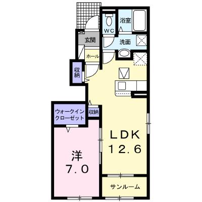 ソレイユＮⅣ 101【管理NO：1-025664401-01010】 ★家具家電は申し込み後に搬入します★ ★2026年09月中旬入居可能★の外観画像