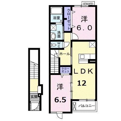 レインボーキャッスル山際ⅡＢ 202【管理NO：1-013849502-02020】 ★家具家電は申し込み後に搬入します★ ★2026年09月下旬入居可能★の外観画像