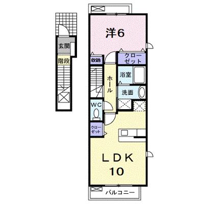 ボンジュルネⅠ 201【管理NO：1-016589601-02010】 ★家具家電は申し込み後に搬入します★の外観画像
