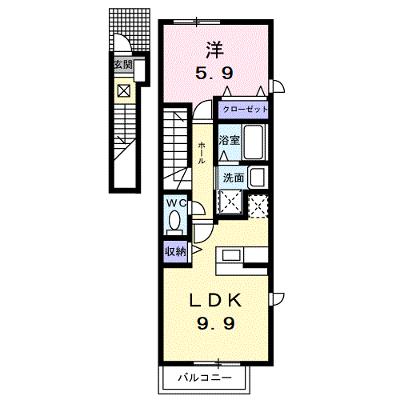 アプローズⅡ 201【管理NO：1-012632102-02010】 ★家具家電は申し込み後に搬入します★の外観画像