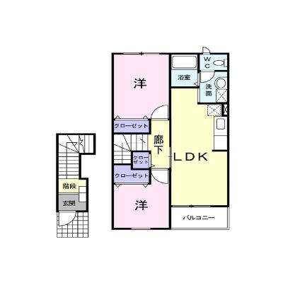 メロディハイム横入川Ｄ 202【管理NO：1-012102602-02020】 ★家具家電は申し込み後に搬入します★ ★2026年09月中旬入居可能★の外観画像