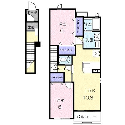 サニーレジデンス　Ⅱ番館 201【管理NO：1-012923702-02010】 ★家具家電は申し込み後に搬入します★の外観画像