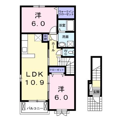 アルカンシェルＡ 201【管理NO：1-021044601-02010】 ★家具家電は申し込み後に搬入します 2026年09月上旬入居可能の外観画像