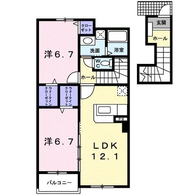 ベル・プロムナ－ドＤ棟 202【管理NO：1-014524504-02020】 ★家具家電は申し込み後に搬入します 2026年08月下旬入居可能の外観画像