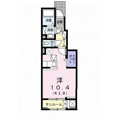 サニーガーデンⅠ 104【管理NO：1-024568701-01040】 ★家具家電は申し込み後に搬入します★ ★2026年09月中旬入居可能★の外観画像