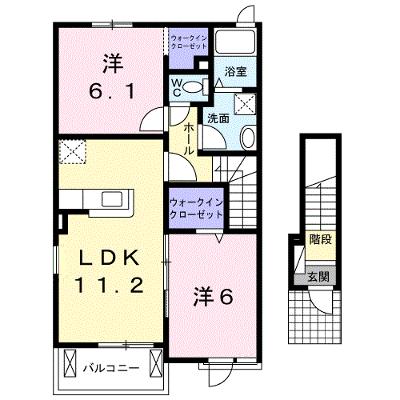 アンソレイユＡ 201【管理NO：1-020799101-02010】 ★家具家電は申し込み後に搬入します★ ★2026年08月下旬入居可能★の外観画像