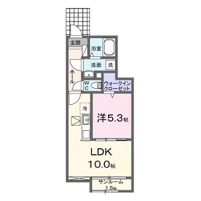 ウェル　アイランドＳ－Ⅰ 104【管理NO：1-027849101-01040】 ★家具家電は申し込み後に搬入します★の外観画像