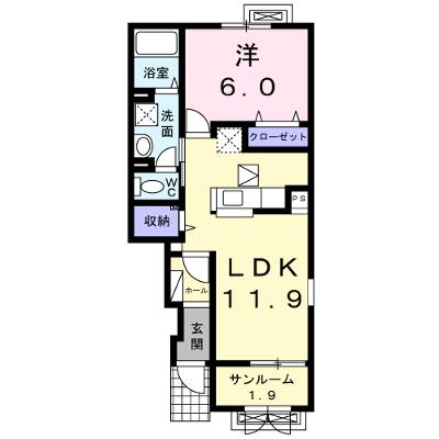 エアリー　スクエア 104【管理NO：1-020929201-01040】 ★家具家電は申し込み後に搬入します 2026年08月下旬入居可能の外観画像