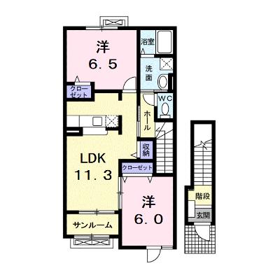 フォンテーヌ・ポルトⅠ 203【管理NO：1-014739201-02030】 ★家具家電は申し込み後に搬入します★の外観画像
