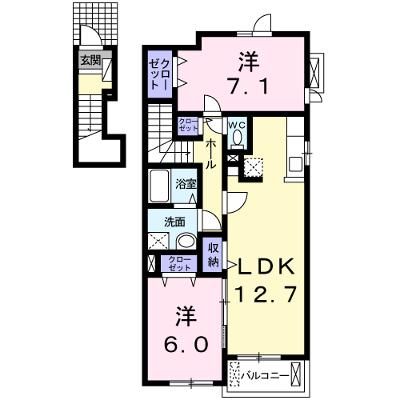 シェーヌⅢ 201【管理NO：1-015599003-02010】 ★家具家電は申し込み後に搬入します★の外観画像